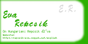 eva repcsik business card